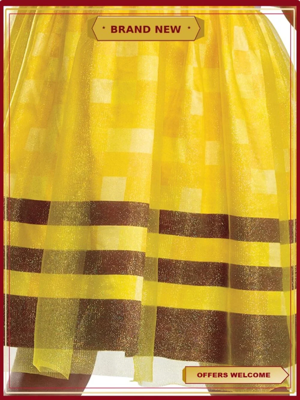Minecraft Bee Girl Hooded Dress Kids Halloween Costume Size S